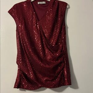 Grace Karin Red Sequin Top